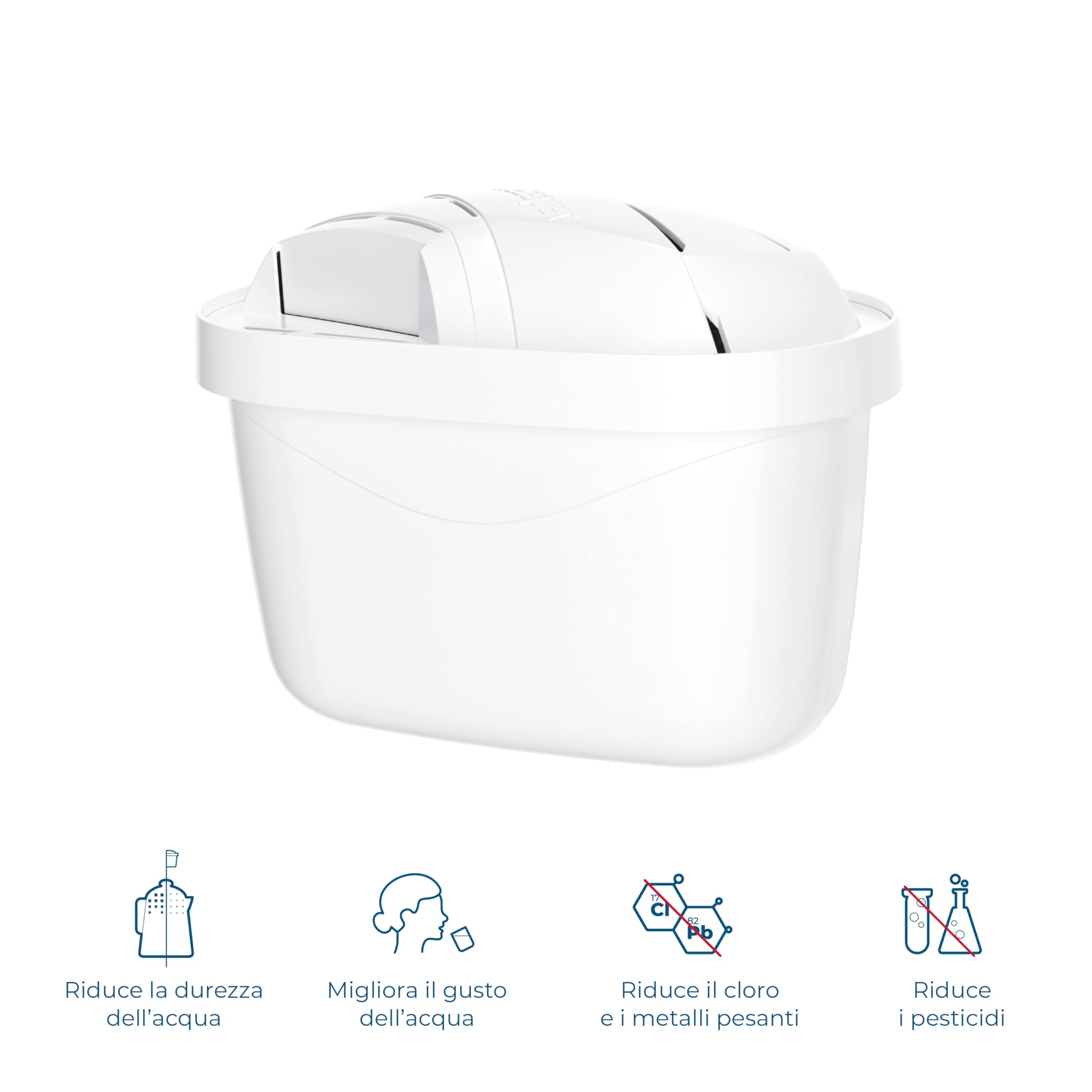 Wessper Filtro Acqua per Caraffa Filtrante, Compatibili con le Brita Maxtra +, Cartuccia Filtrante con Carbone Attivo e Resina a Scambio Ionico, Cartucce Filtri - 12 Pezzi