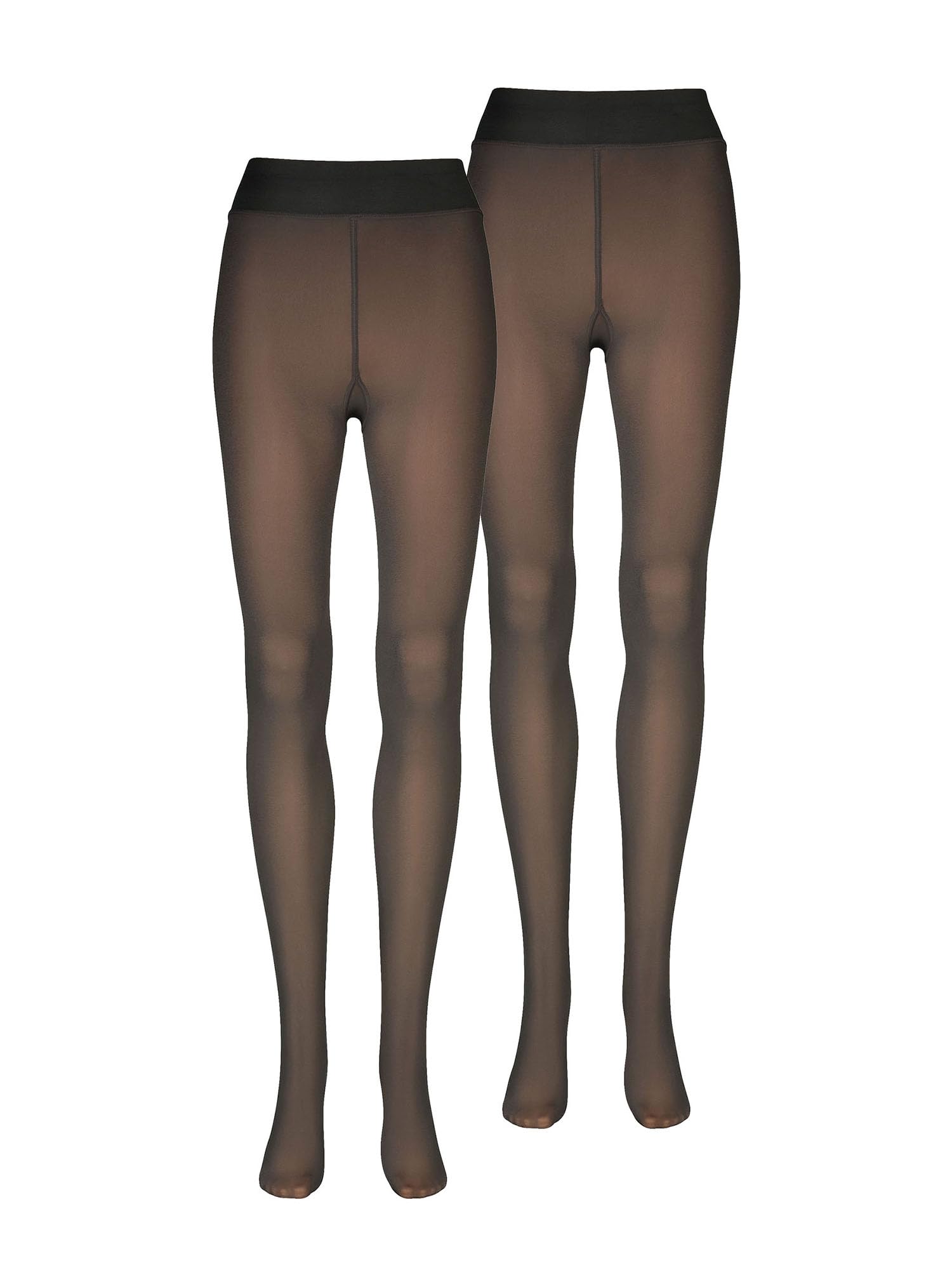 NUR DIE Damen 2er Pack Feinstrumpfhose Warm & Transparent Strapazierfähig Thermo Strumpfhose