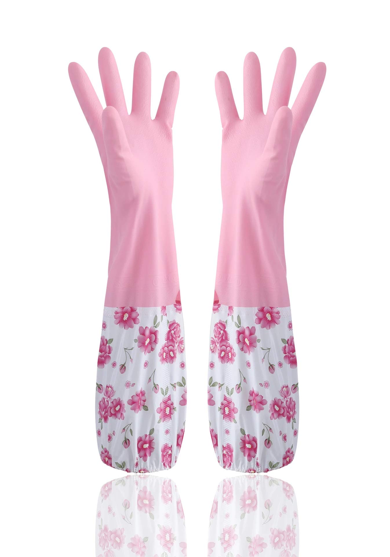 KitchenFest Reusable PVC Made, Cotton Flock Lined Hand Gloves for Kitchen Long Sleeves Gloves for Dish-Washing, Cleaning, Laundry Cleaning Gardening and Sanitation- for Winters (Multicolor, 1 Pair) (B08PV7N7H3) Amazon Price History, Amazon Price Tracker