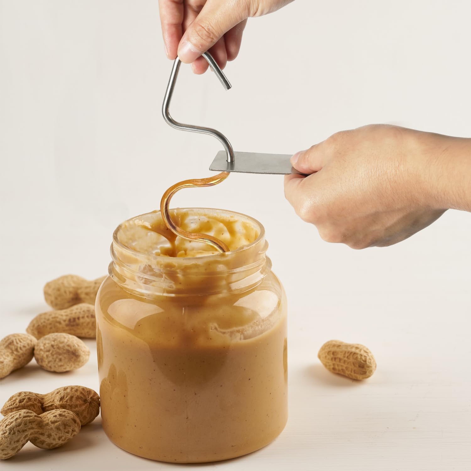 Agitateur à beurre de cacahuète, outil de mélange en acier inoxydable