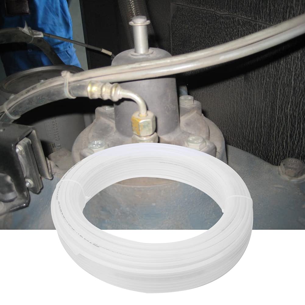 Manguera de aire neumática de alta presión de nailon de 100 m, tubo flexible blanco para aire, aceite y agua (8 x 6 en blanco x 100 m)