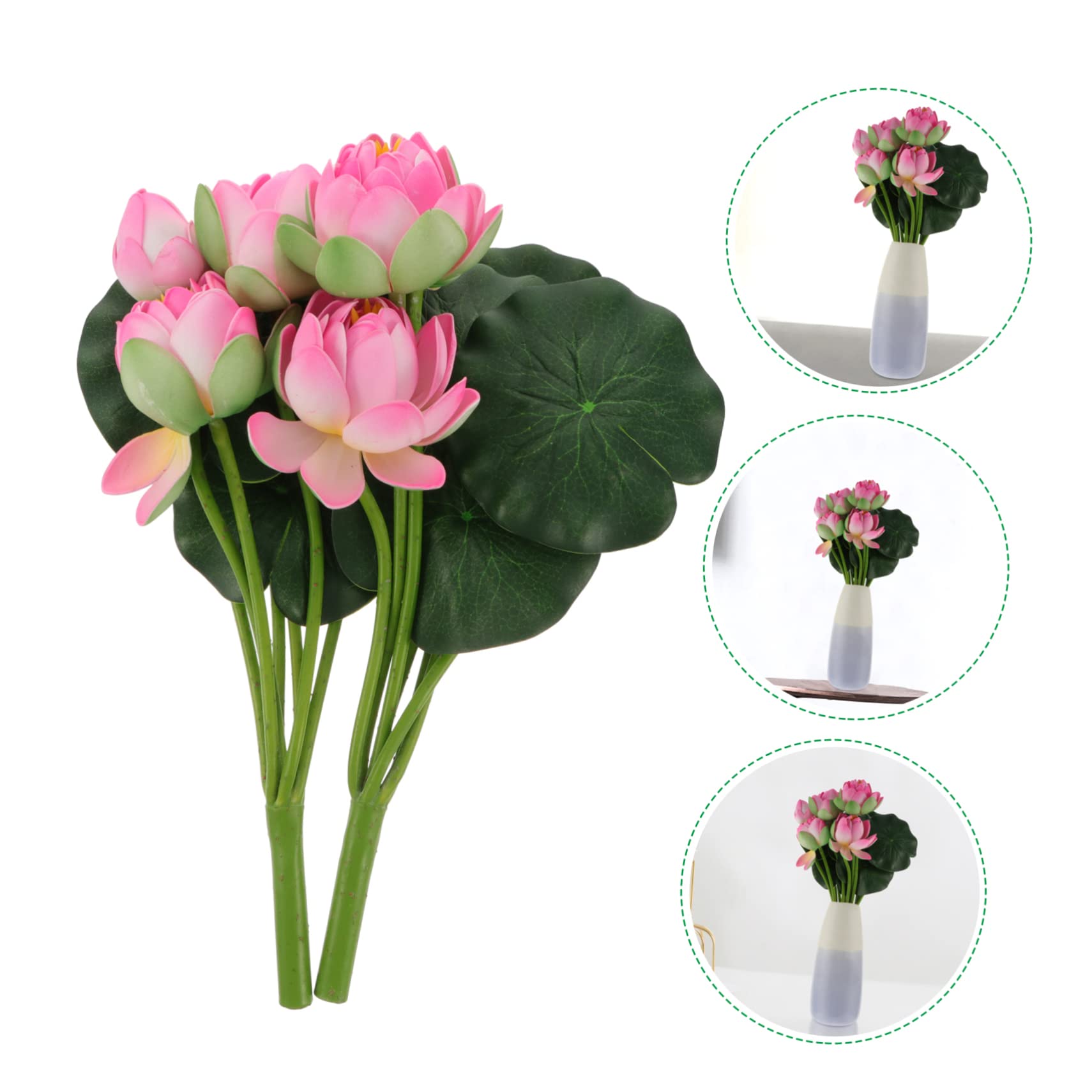 ULTECHNOVO Künstliche Rosa Blumen Stück 2 Veryhome aus Lotusblumen Eva in Blumendekoration Fensterbank und Büro