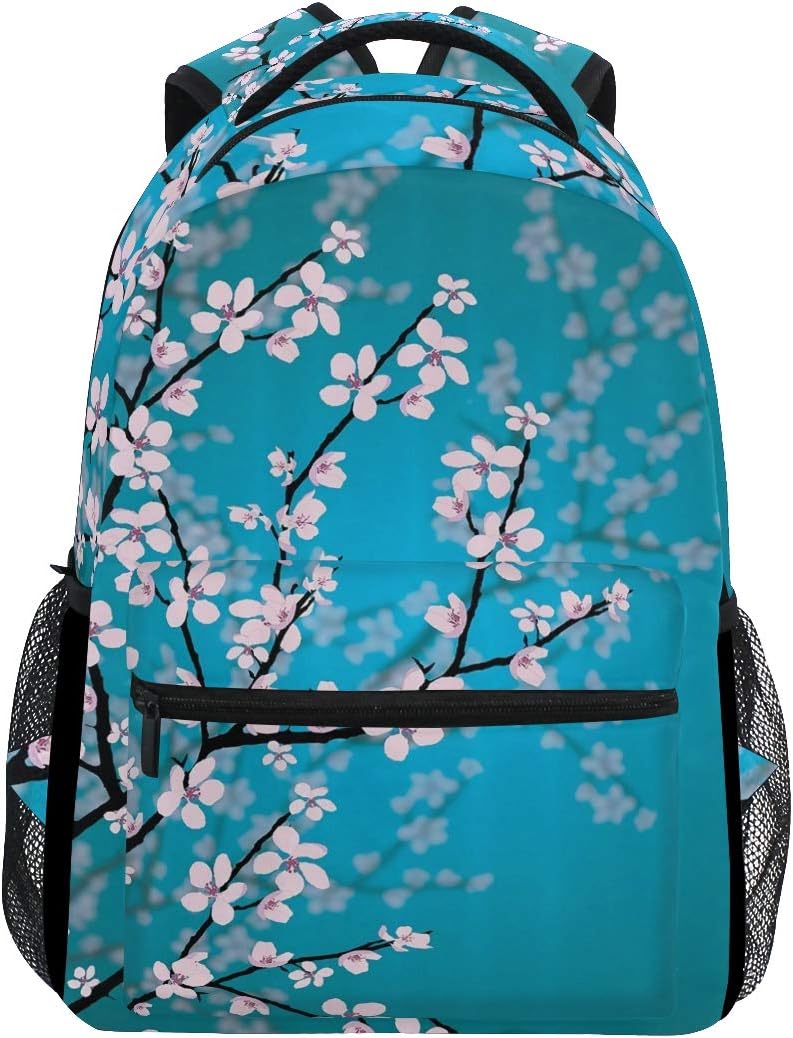 Cherry Blossom Durable Backpack College School Book Shoulder Bag Daypack for Boys Girls Man Woman
