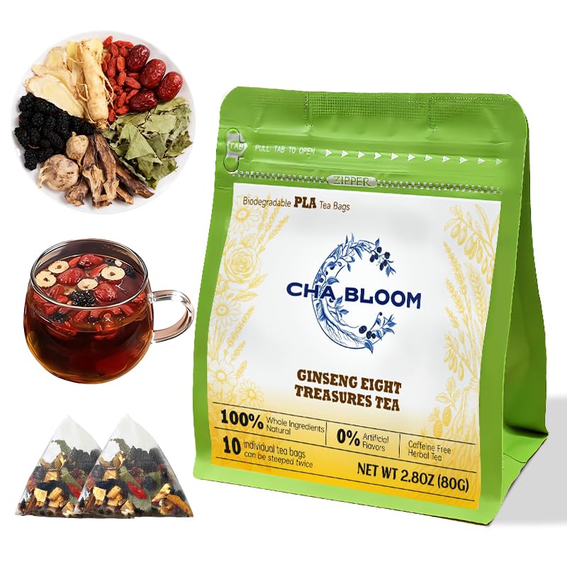 Té de Ginseng Five Treasures, bolsas de té de hierbas tradicionales chinas, té natural orgánico de limpieza de riñón desintoxicante para mujeres y