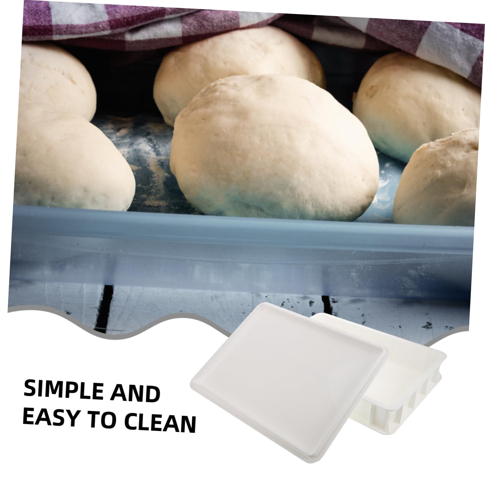 Pizza Dough Kasten aus Kunststoff mit Deckel, Stapelbar für Teig