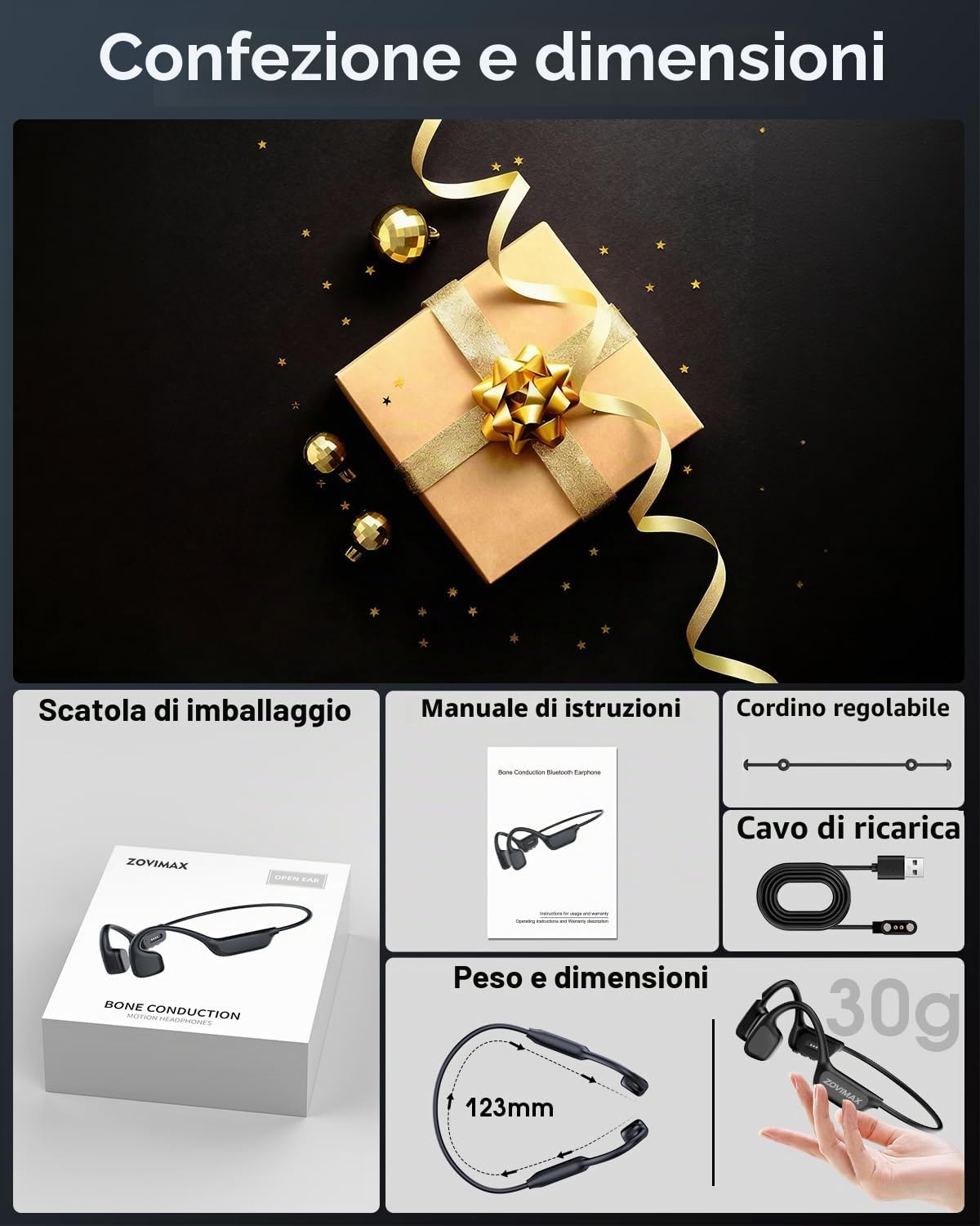Cuffie a Conduzione Ossea Nuoto, IPX8, Bluetooth 6.0, MP3 8 GB | 12H Anti-Vento Open-Ear Cuffie Nuoto IPX8 Impermeabili, Sportive Auricolari MP3 Integrato, Piscina, Corsa, Ciclismo, Fitness