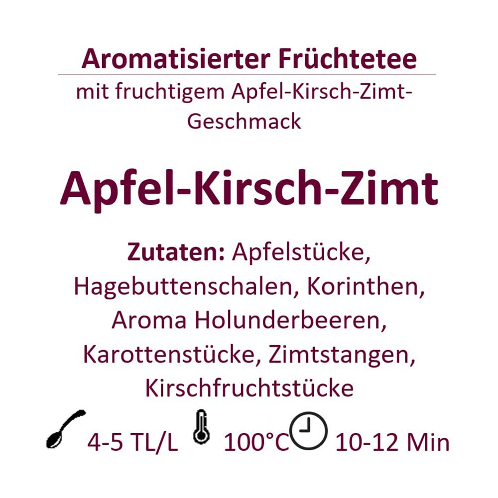 Tee-Express "Apfel-Kirsch-Zimt" Früchtetee mit Apfel-Kirsch-Zimt-Geschmack - loser Tee (1000g)