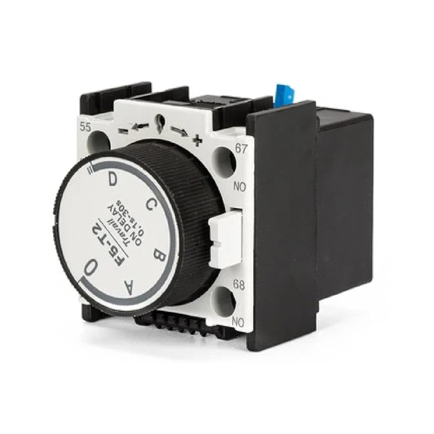 F5-D2 Mini Time Delay Relay Auxiliary Contact Block for Contactor, Off Delay 0.1s-30s, CE Certified (F5-D4 10-180S)