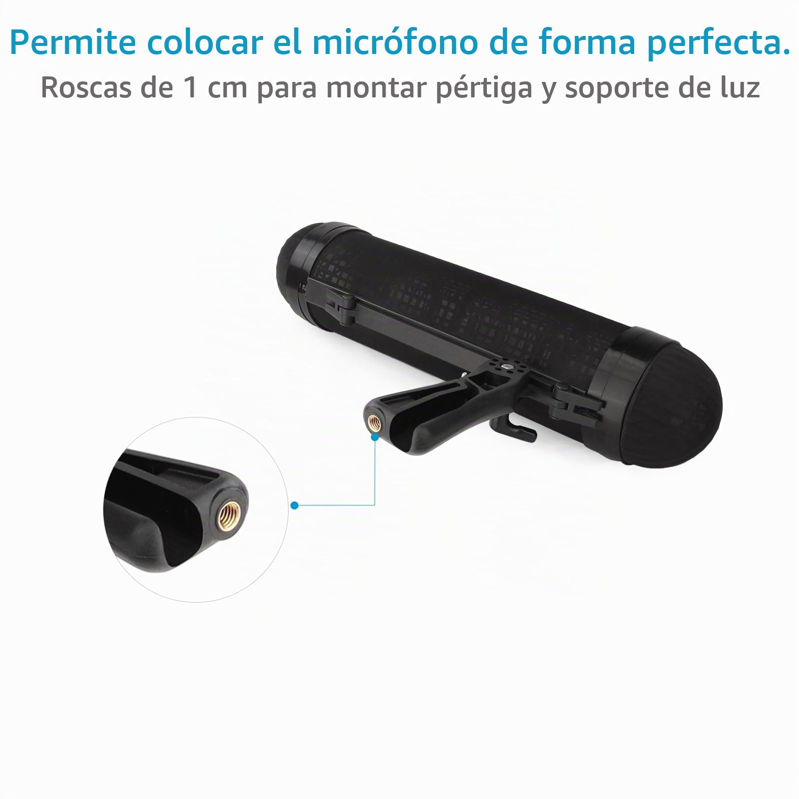 Proaim BMP40 R Biombo Blimp para micrófono de grabación Pro | Blimp de 40 cm con soporte antivibración, Windjammer y mango para reducir el ruido del viento