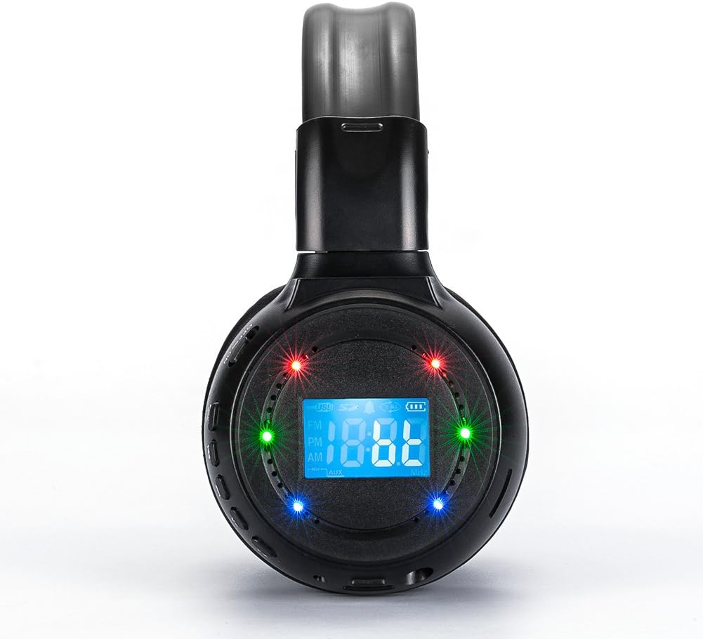 N65 Plug-card Style Hi-fi Digital Stereo Music Wireless Overhead Headset Headphones Headpiece for Iphone/ Ipad/itouch/ Samsung All Smart Cell Phones Tablet Computers with Bluetooth (Black)