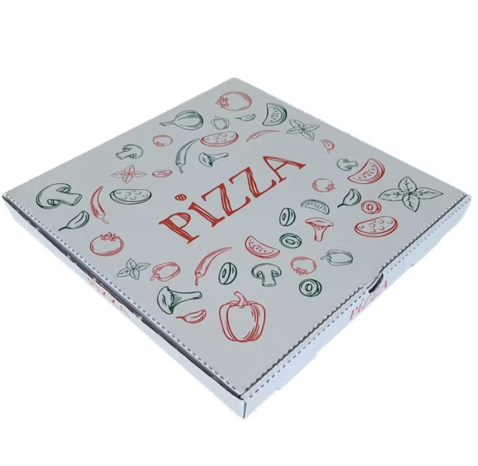 METRO Professional Boîtes à Pizza, 33 x 33 x 3,5 cm, Lot de 100, Carton Premium