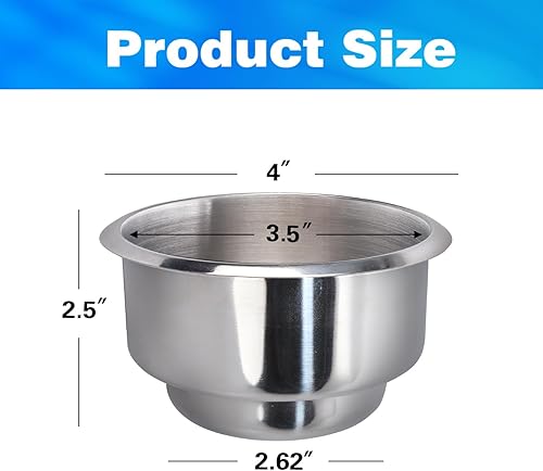 Miniatura 2 de GSE - Soporte de acero inoxidable antiderrames para mesa de póquer de casino, escritorio de trabajo y barcos, autos y camiones RV