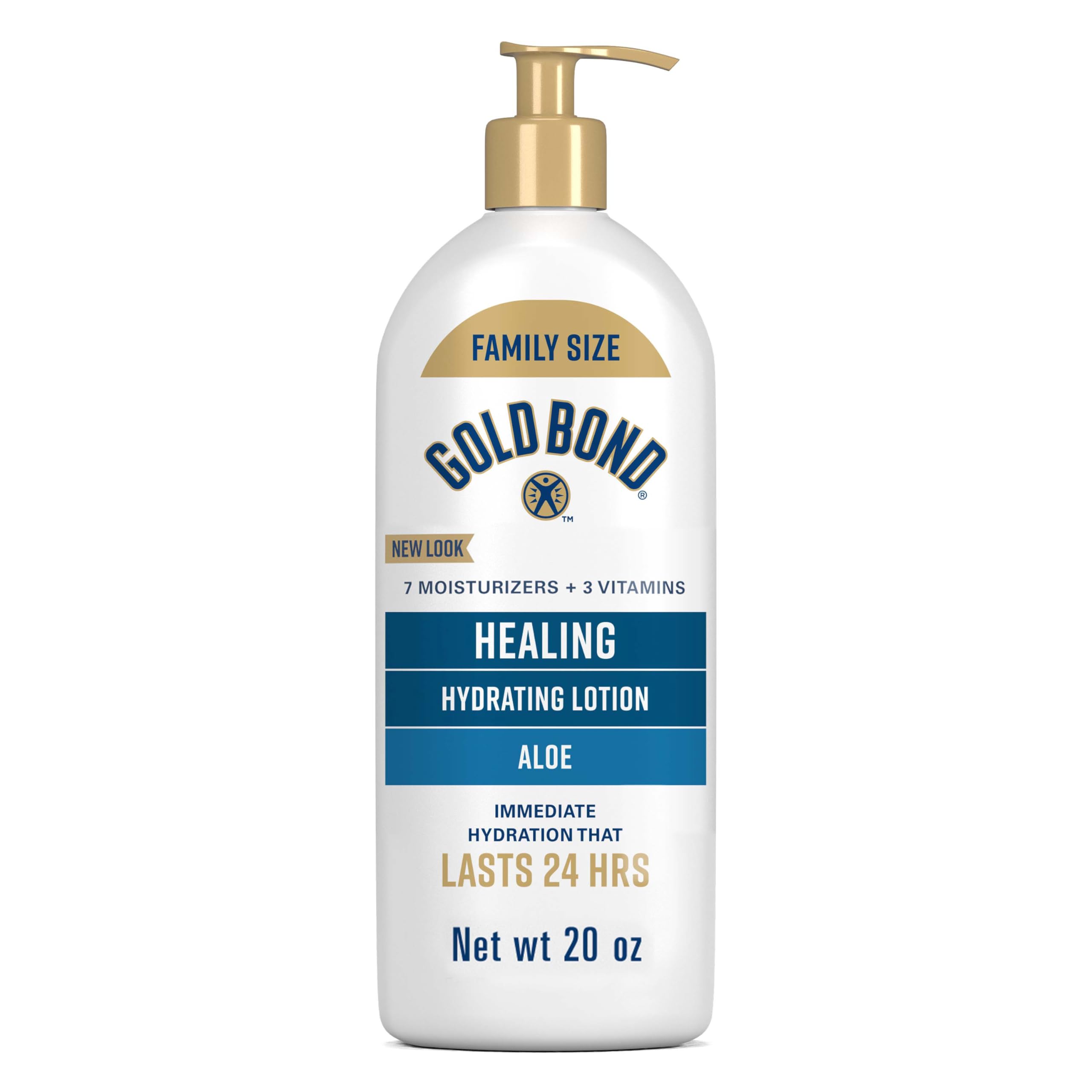 Gold Bond Healing Hydrating Lotion, 20 oz., with Aloe, Moisturizes, Immediate 24-Hour Hydration