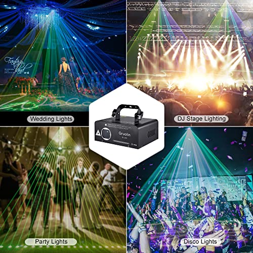 Laser Lights Stage Lights, Gruolin 3D Animation Dj Party Laser Light Full Color With Dmx512 & Sound Activated, Perefct For Disco Party Bar Club Dj & Stage Lighting #TOP5