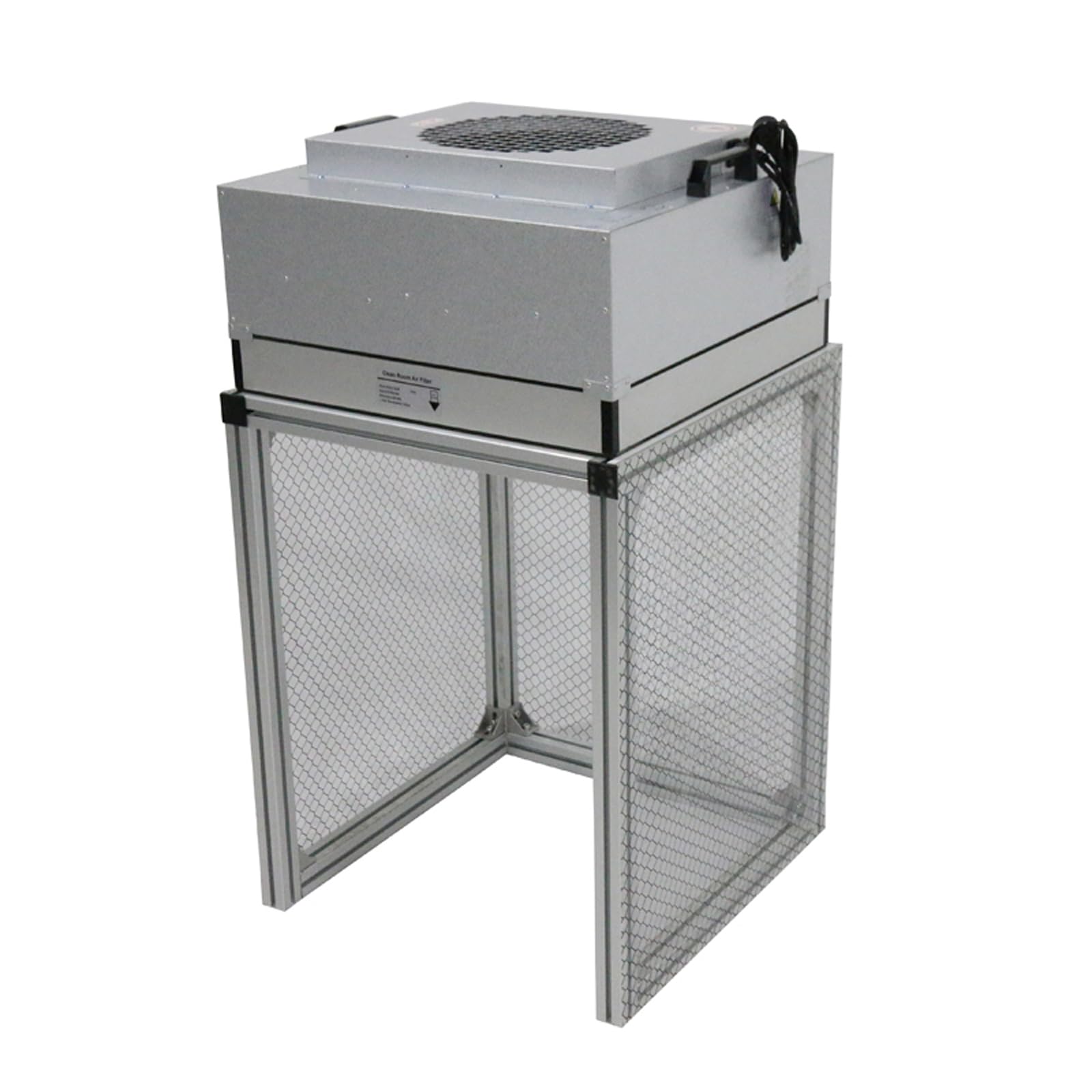 WYDDDARY Aluminum Laminar Flow Hood 23.62x23.62x29.13in Air Flow Clean Workbench Vertical Dust Free Room Workshop with HEPA Filter for Phone Repair Industry Optical Industry Laboratory 110V 200W