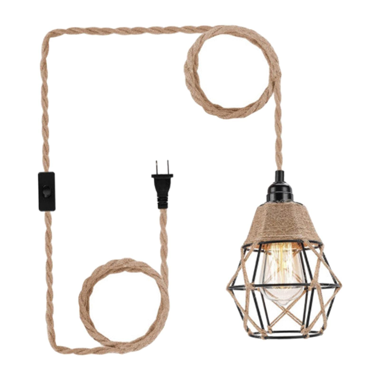 CALANDIS™ Industrial Plug in Pendant Light Hanging Light with Plug in Cord for Kitchen Style A | Chandeliers & Ceiling Fixtures | Lamps, Lighting & Ceiling Fans-image-7