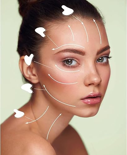 Miniatura 7 de Gua Sha, herramientas faciales Gua Sha de acero inoxidable, herramienta Guasha para cara mejorada, acero inoxidable Guasha (plateado)