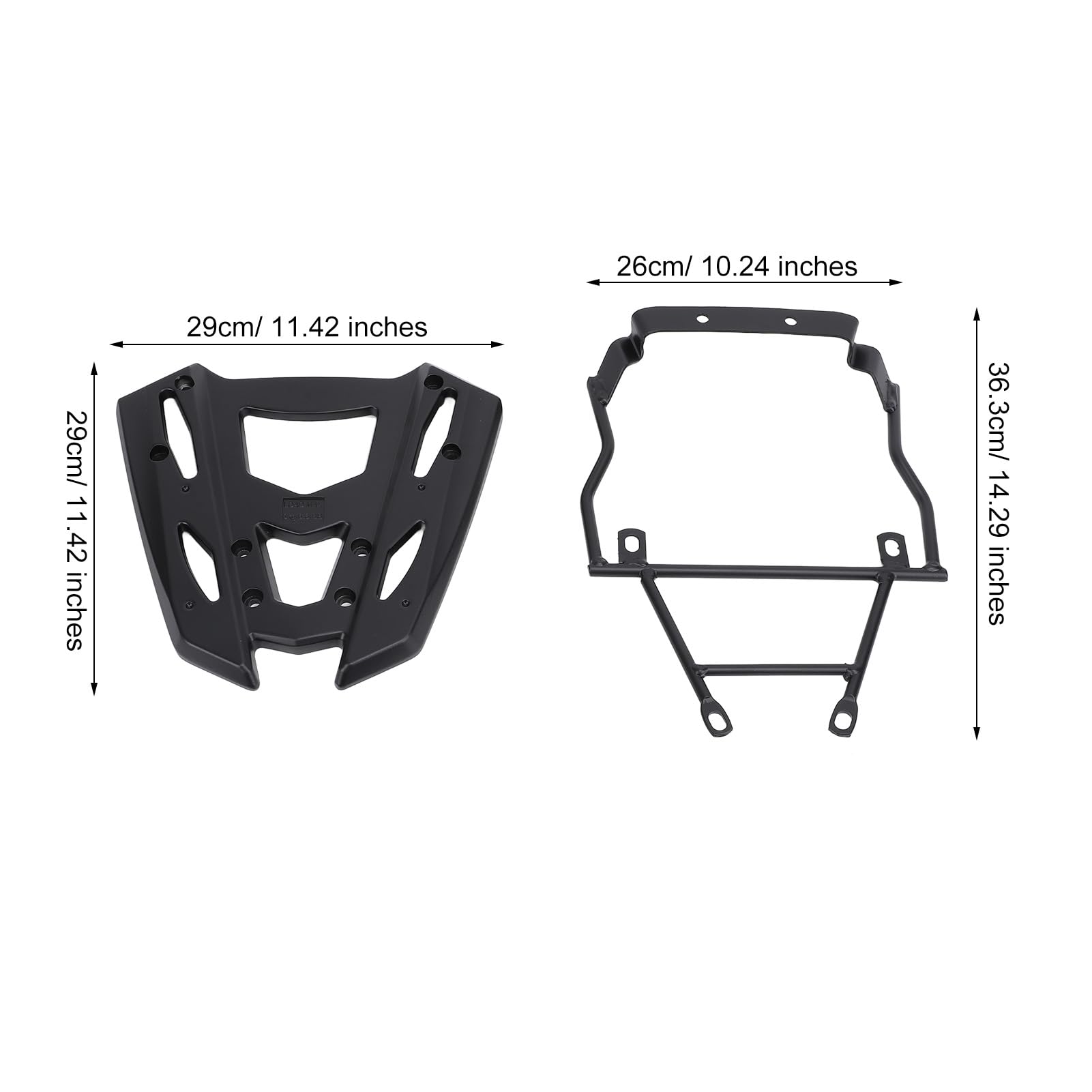 Focket Porte-Bagages Arrière en Aluminium Moto, Support de Chargement pour