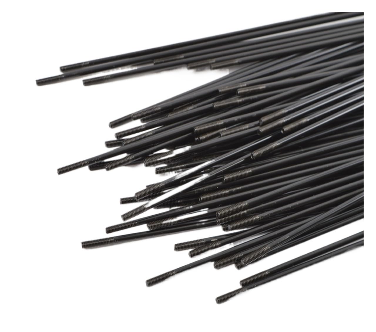 Lot De 36 Rayons De Vélo En Acier Noir 14G - Longueur 120mm, Filetage M2, Pour VTT, Réparation Et Remplacement De Roues