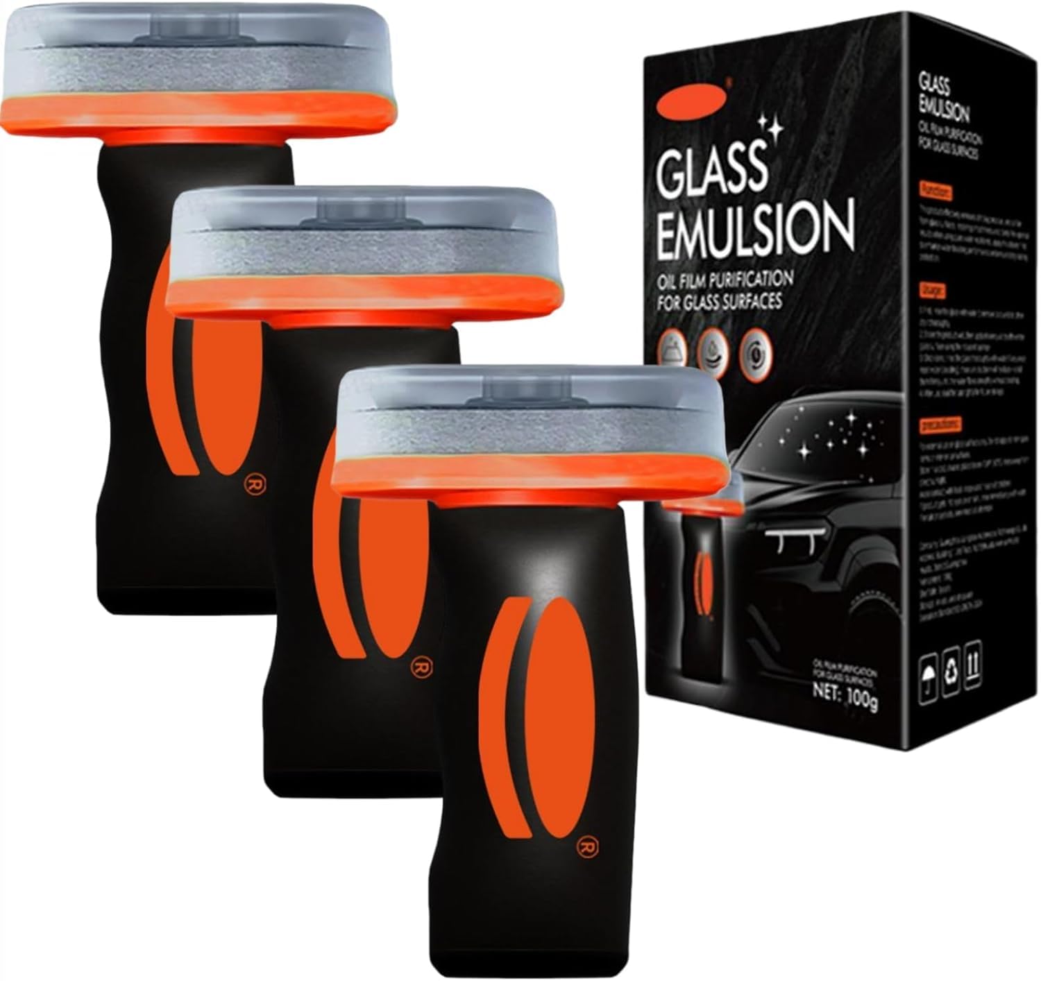 Qi-for Glass Guard Cleaner, Qi-for Car Oil Film Cleaner, Car Window Cleaner with Handle Applicator, Glass Emulsion Cleanerfor Cars Windshield, Glasses Cleaning Board and Oil Film Removal Lotion — view 10