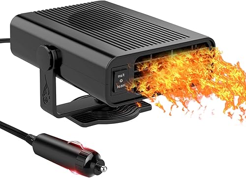 Calentador de coche de 200 W, calentador portátil de automóvil de 12 V que se conecta al encendedor de cigarrillos, calentador eléctrico para