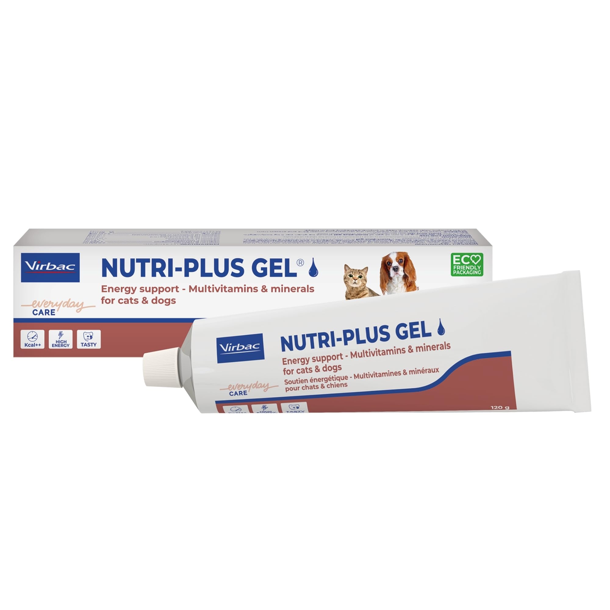 Virbac Nutri-Plus Gel | Confezione da 4 | 4 x 120 g | Alimento complementare dietetico per cani e gatti | Concentrato di energia