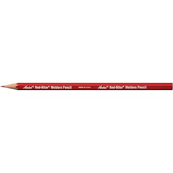 Markal 96100 Red-Riter Welders Pencil for Torch-Resistant Marks During Metal Layout and Fabrication, Red Pack of 12 Made in USA
