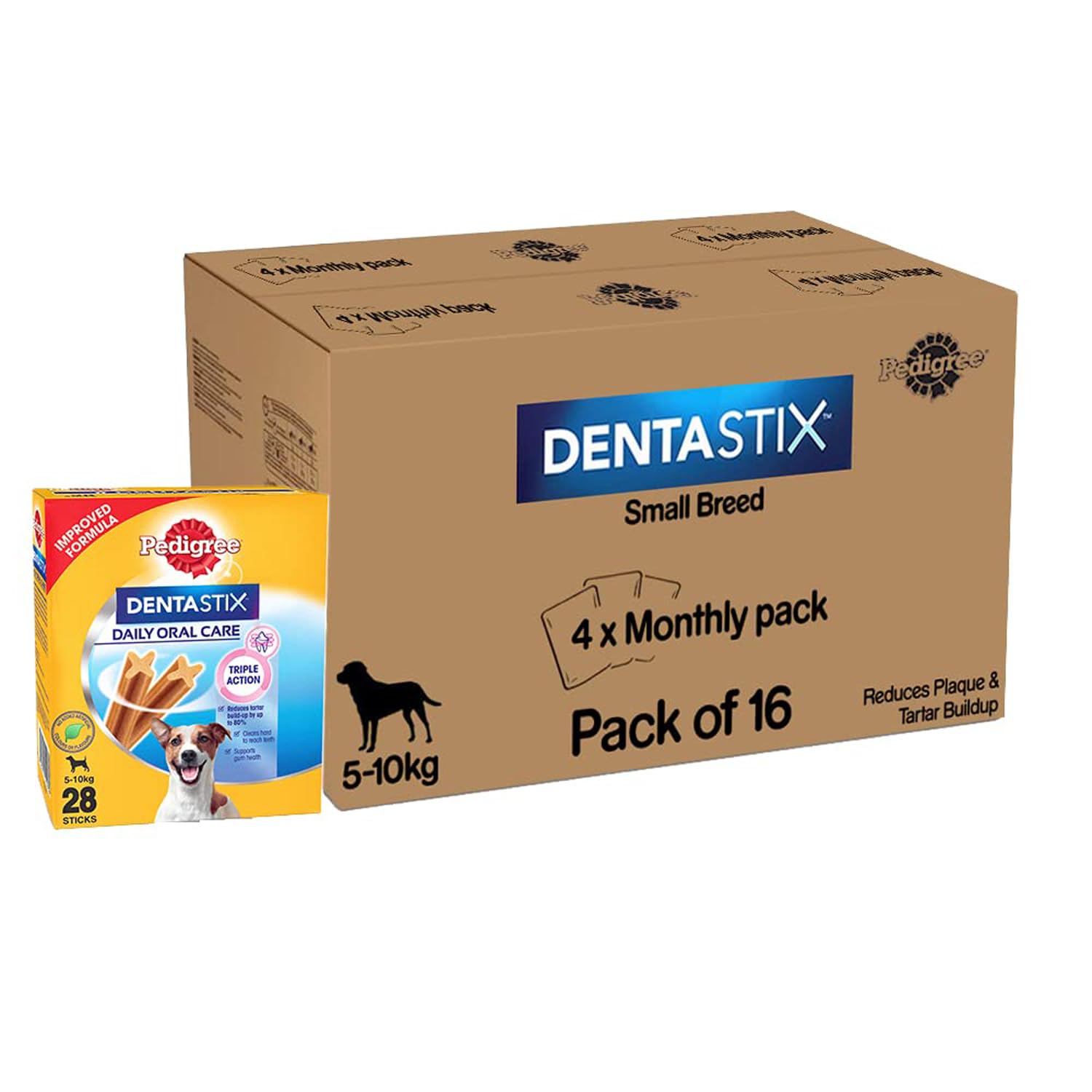 Pedigree Dentastix Oral Care Dog Treat, Adult Small Breed (5-10 kg), 1.76 kg (Pack of 16), Recommended by Vets, Supports Gum Health, Reduces Risk of Gum diseases (B08Z8CCYDQ) Amazon Price History, Amazon Price Tracker