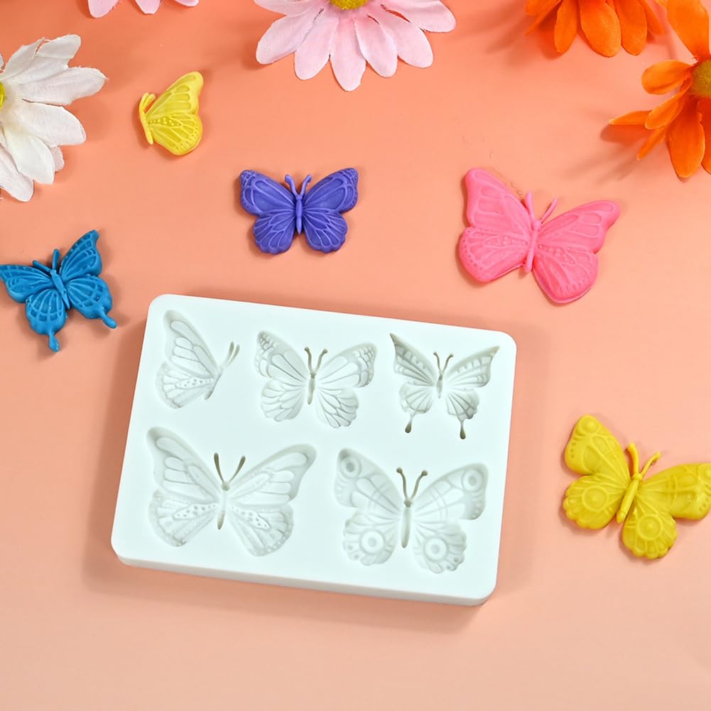 6 stampi in silicone per fondente a forma di fiori, decorazione 3D, per fondente, in silicone, per torte, fondenti, cioccolato, sapone, decorazioni per dessert, caramelle