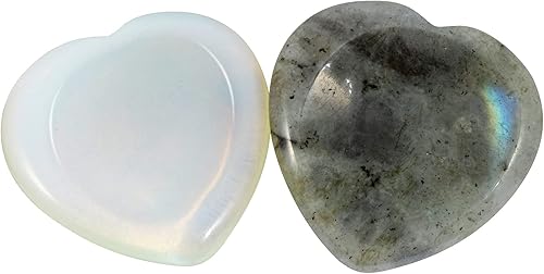 Miniatura 2 de Loveliome 2 piedras de corazón preocupadas por la ansiedad para el pulgar y la palma de bolsillo, cristal curativo de chakras, energía positiva,