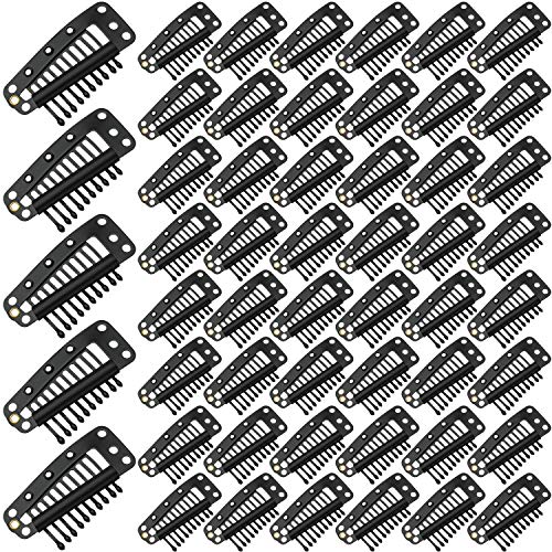 100 Piezas Clips de Peluca de 10 Dientes Clip de Metal Clips...
