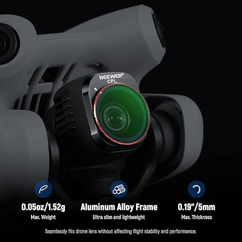 Miniatura 76 de NEEWER Juego de filtros ND/PL compatibles con DJI Mini 4 Pro, 6 unidades UV CPL ND8/PL ND16/PL ND32/PL ND64/PL Polarizador de densidad neutra