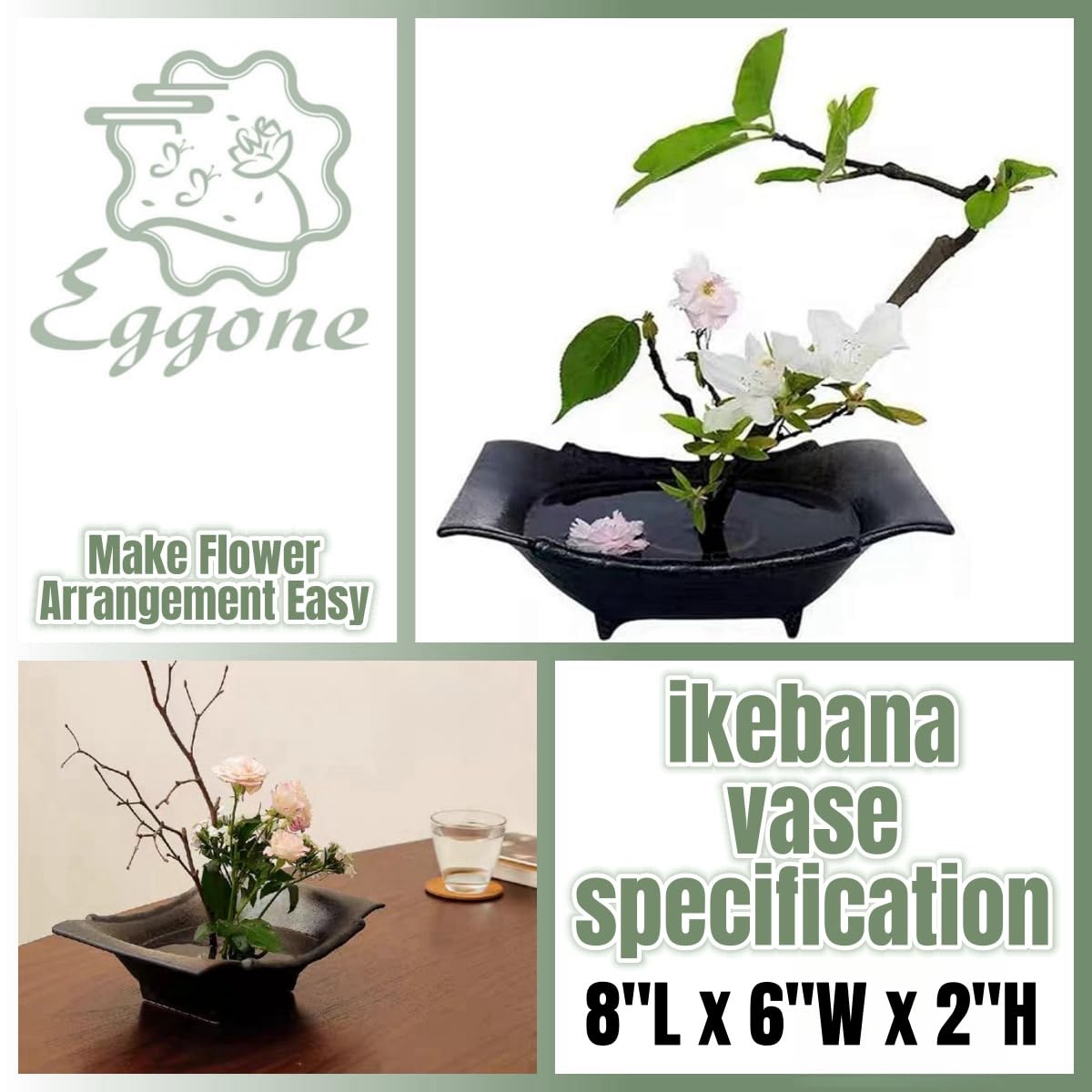 Amazon.com: Japanese Flower Frog Ikebana Vase Kit, Ceramics