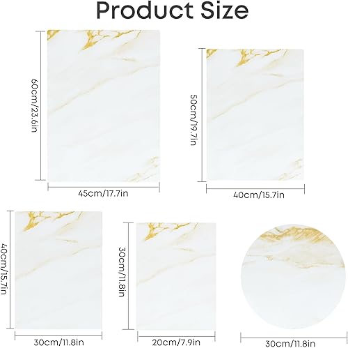 Vista 12 de Murrey Home Juego de tablas de cortar de vidrio para encimera de cocina, tablas de cortar de vidrio templado, aptas para lavavajillas, pequeña