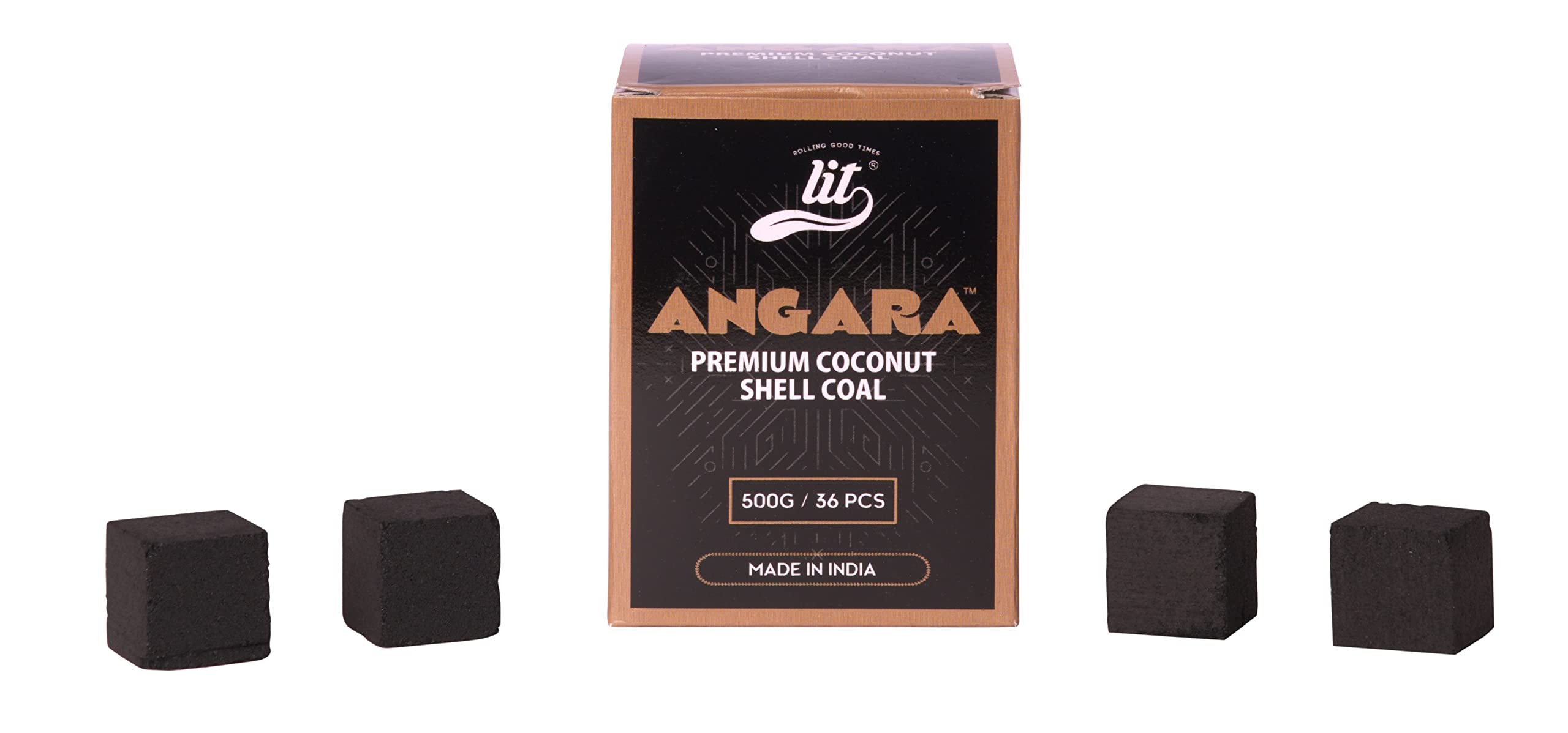 LIT Angara Premium Coconut Shell Coal, Long Burning, Low Barbeque Charcoal - (Charcoal 500 Gram) (B09N3Q7Q9Y) Amazon Price History, Amazon Price Tracker