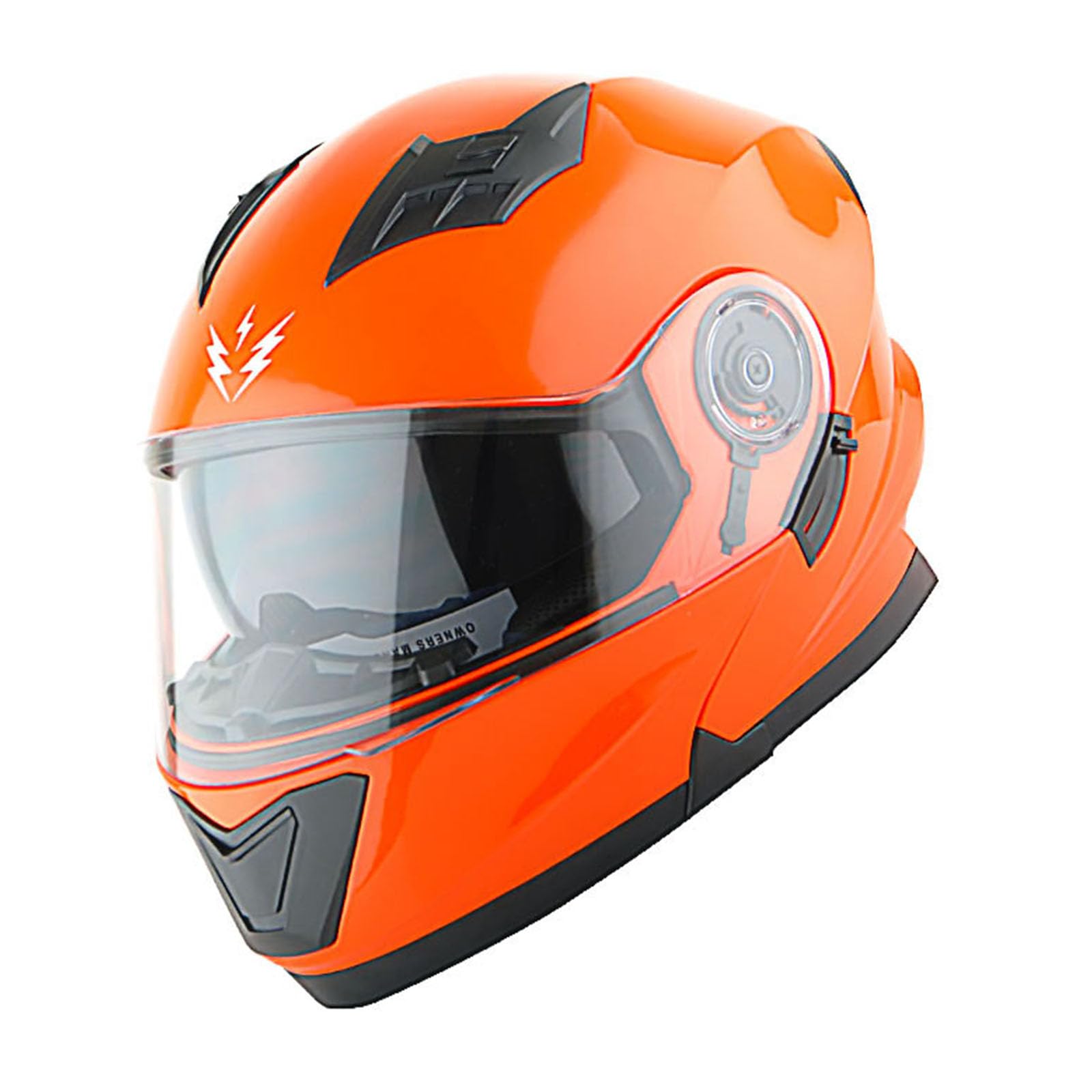 cheap orange motorcycle helmets Amazon.com: 1Storm New Motorcycle Bike Modular Full Face Helmet Dual Visor  Sun Shield with Rechargeable LED Tail Light: Glossy Orange : Automotive