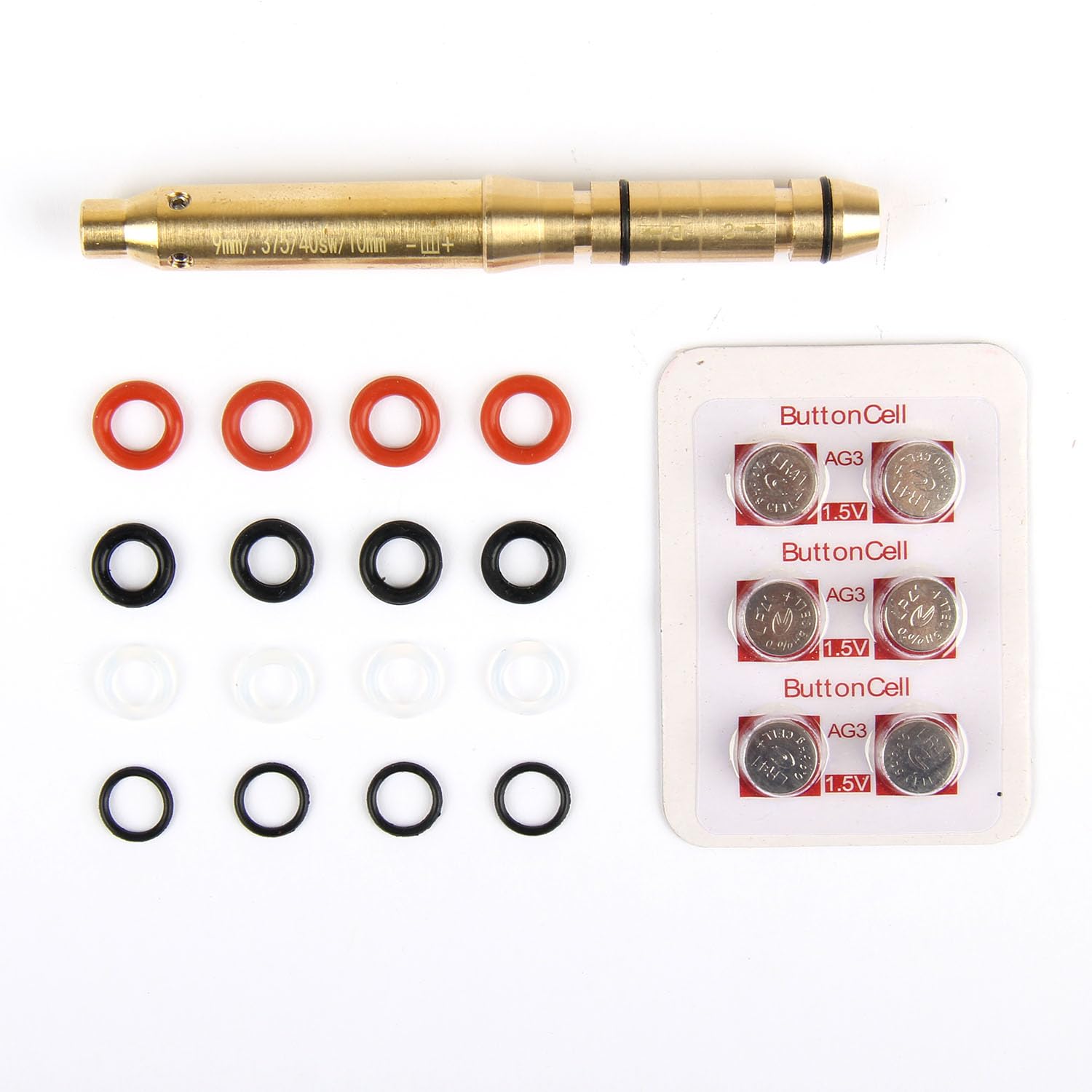TACFUN 9mm /.375 Cal / .41 Cal / 40sw/10mm Red Laser Front Insert Arbor Boresighter Precision Fit