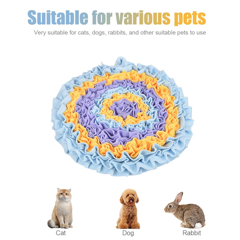 PLUSHCEWT Snuffle Mat for Dogs,Dog Snuffle Mat,Puppy Slow Feeding Training Mat,Snuffle Mat for Rabbits,Pet Treats Feeding Mat for Interactive Feeding Game for Boredom and Mental Stimulation - Image 4