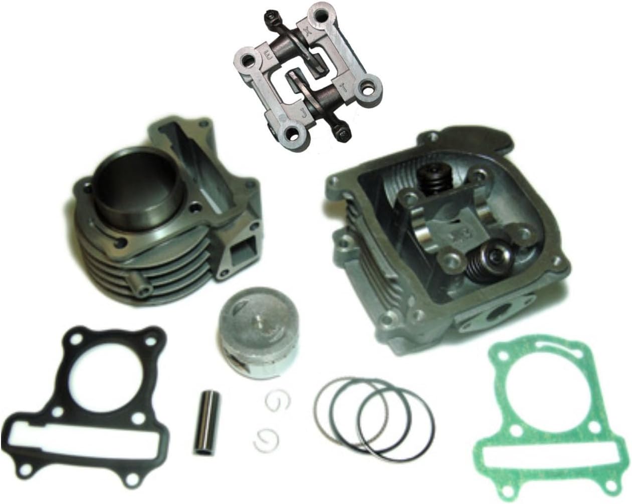80cc Speed Kit Cylinder Piston Top End Kit with Head 47mm, fits all Ice Bear Fury PMZ50-14,PMZ50-20,
