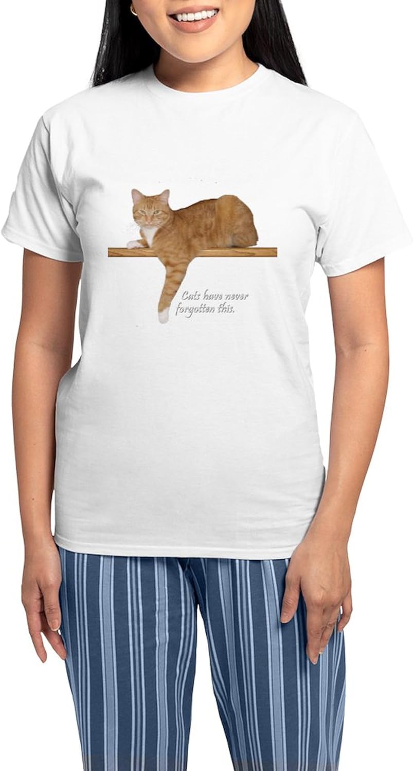 CafePress Orange Cat Ginger Kitty Pajamas Women's Novelty Cotton Pajama Set, Comfortable PJ Sleepwear