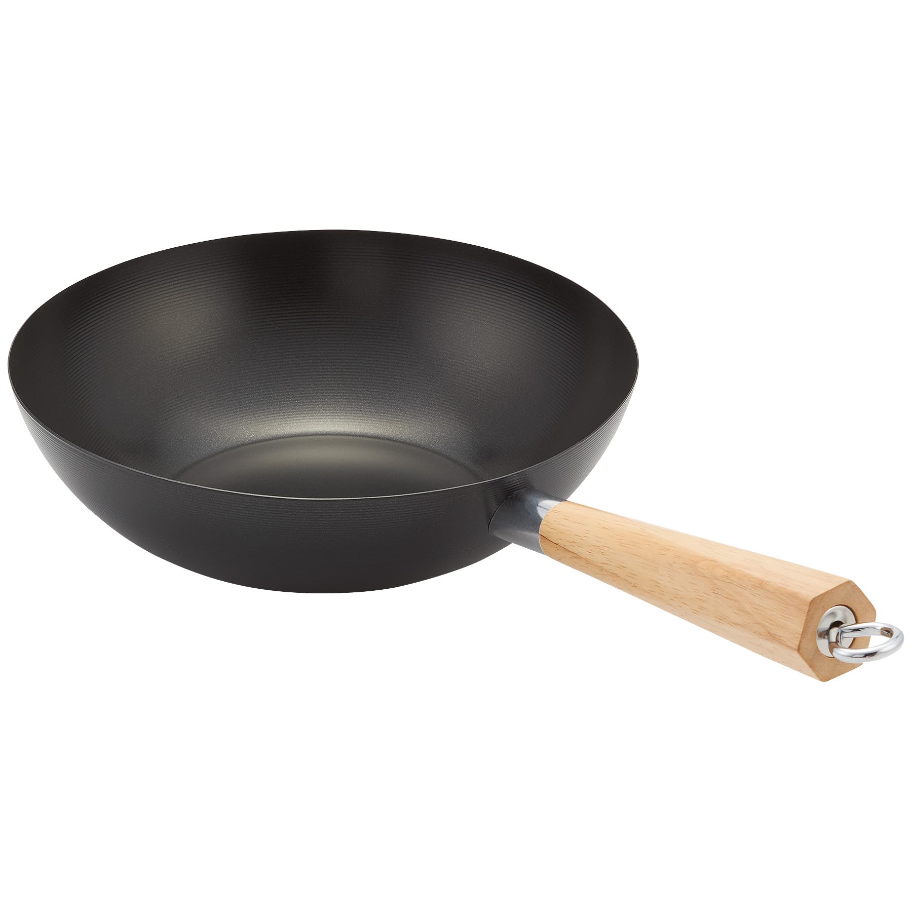 Judge Black Essentials Stir Fry Wok, 26Cm - Non Stick & Carbon Steel - Stay Cool Wooden Handle