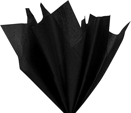 Vista 7 de RUSPEPA Papel de seda para envolver regalos, papel de seda negro para envoltura de regalo, manualidades de arte, bricolaje, bolsas de paquete