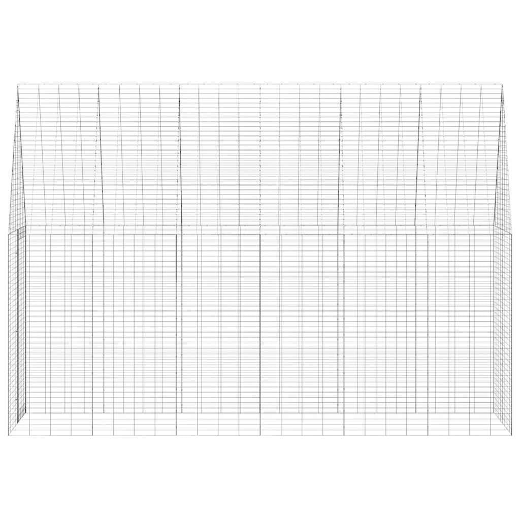 Klatka dla królików, świnek morskich, ze stali ocynkowanej, srebrna, ocynkowana, 300 x 100 x 210 cm, wybieg zewnętrzny dla królików, świnek morskich, gryzoni z dachem, podłogą, ochroną i