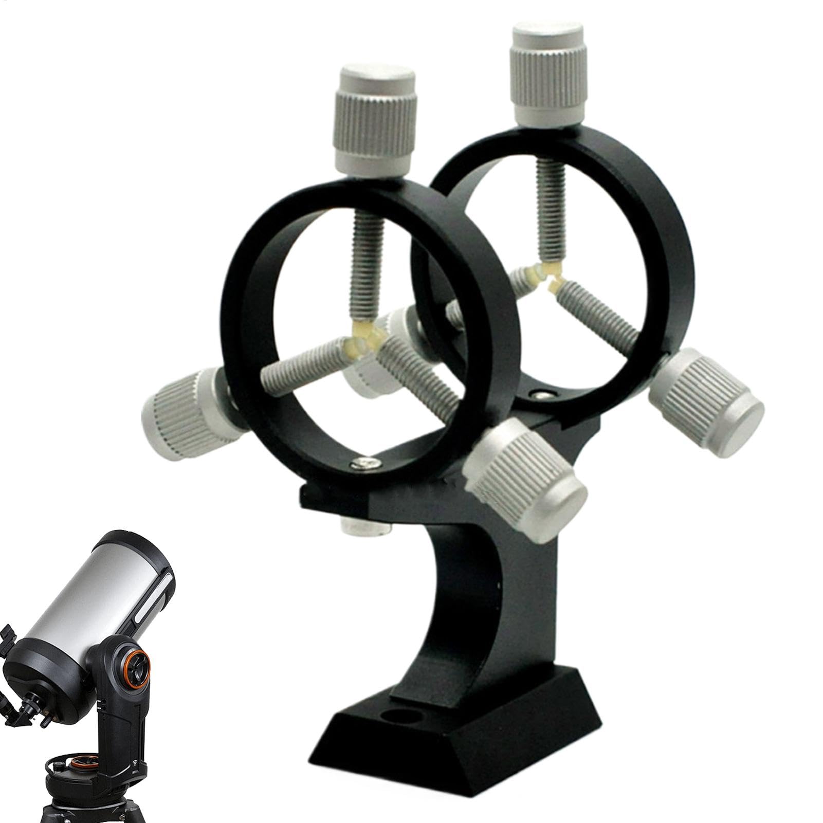 Finder Scope - Soporte de aleación Ajustable, Base de Montaje portátil, fácil instalación, Accesorios para telescopio astronómico