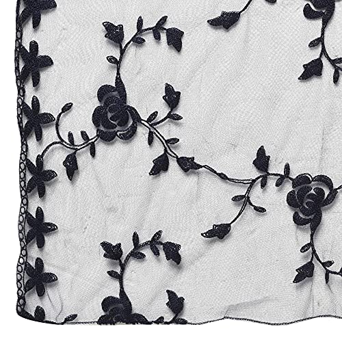 Image of Weavers Villa Net Floral Embroided Dupatta for Men