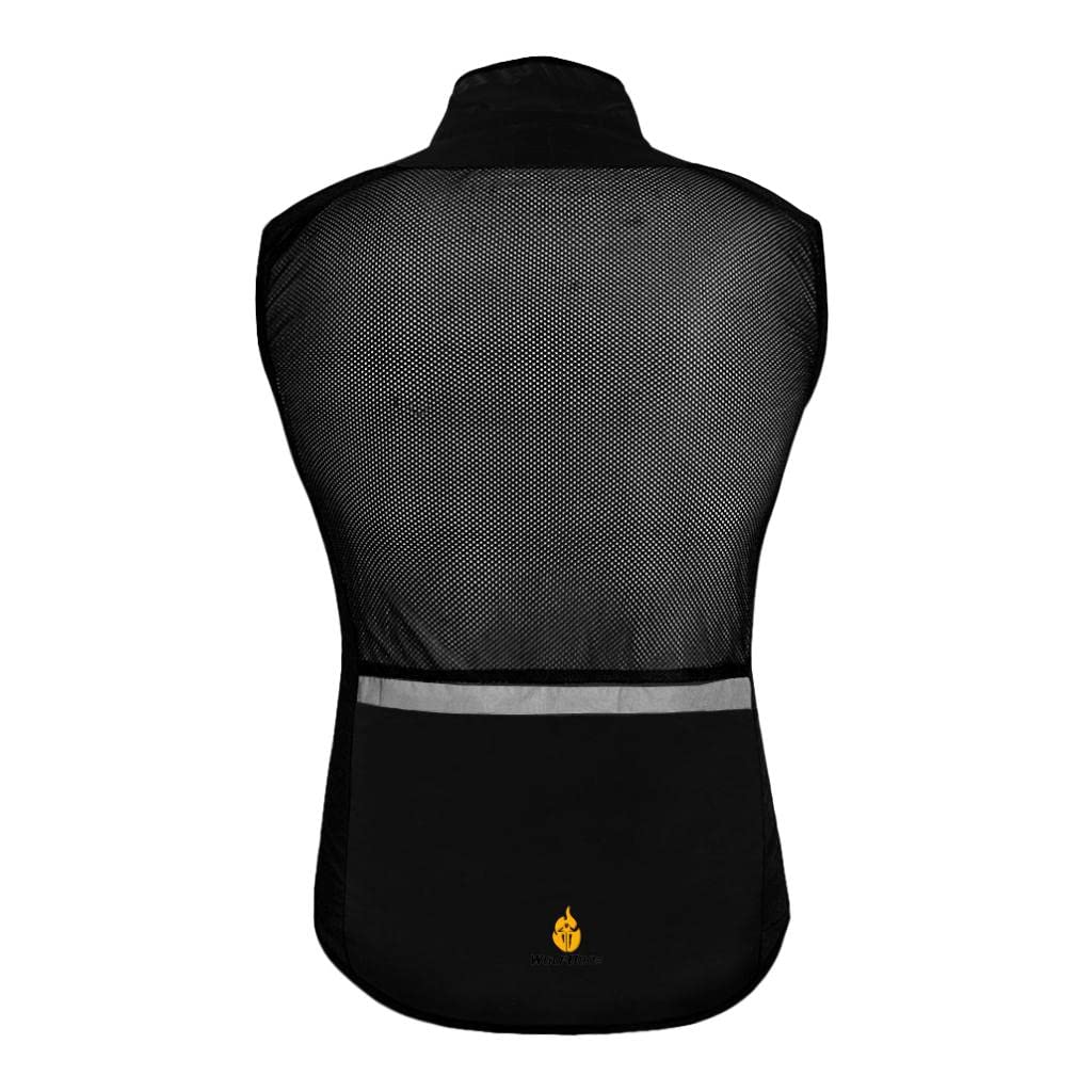 ubersweet Uni Reflective Bike Cycling Windproof Vest Running Sports Coat L Black-picture-48