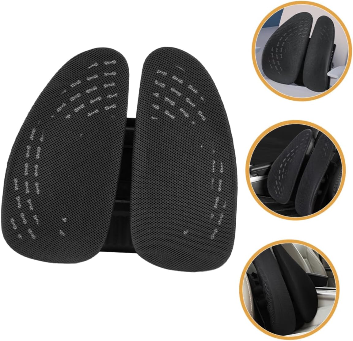 BESTOYARD Office Car Seat Lumbar Support Pillow Ergonomic Back Rest Height Adjustable for Comfort