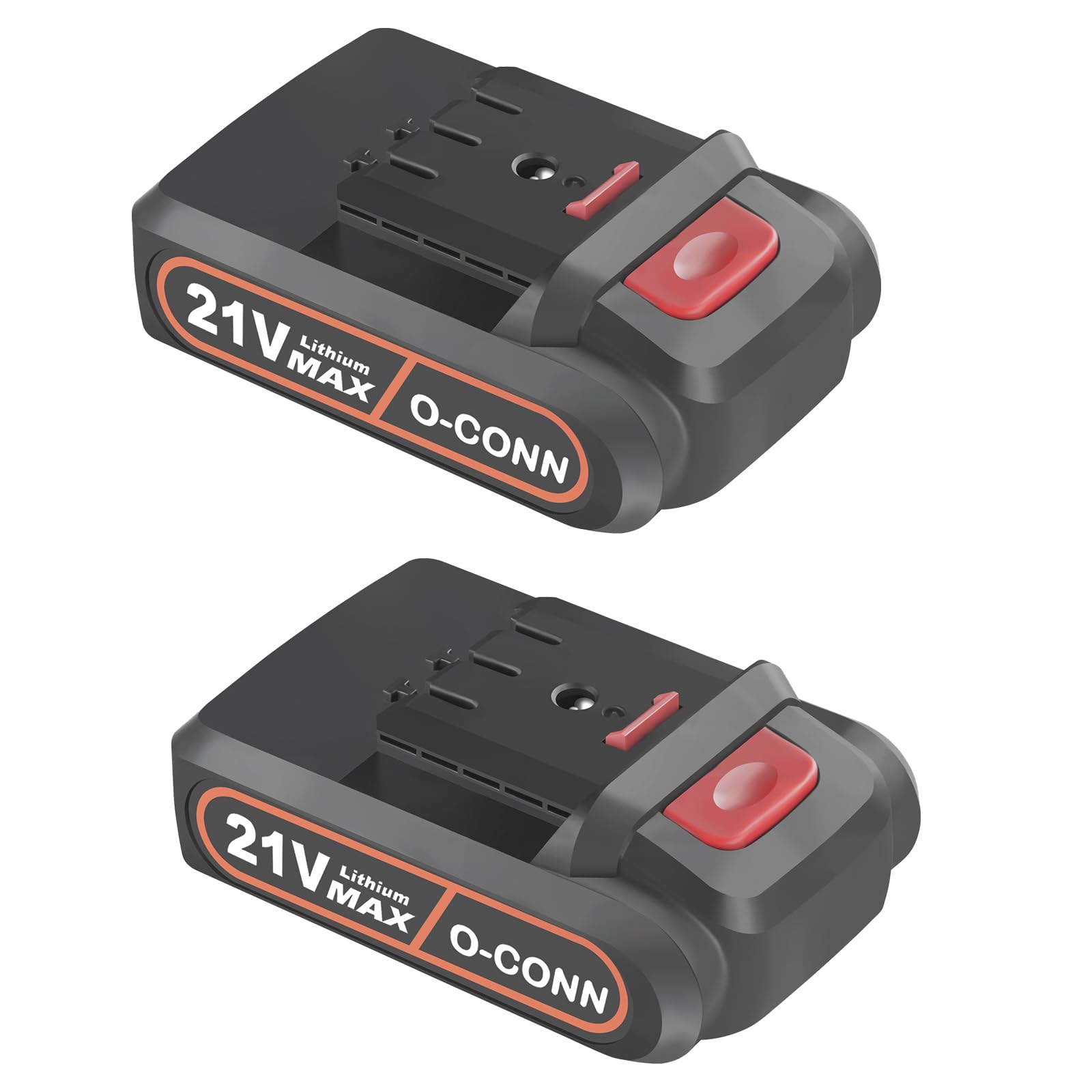 O-CONN Mini Chainsaw Battery Replacement, 2 Pack 21V MAX 2000mAh Rechargeable Battery, Cordless Electric Portable Handheld Chainsaw Accessories (Model 1)