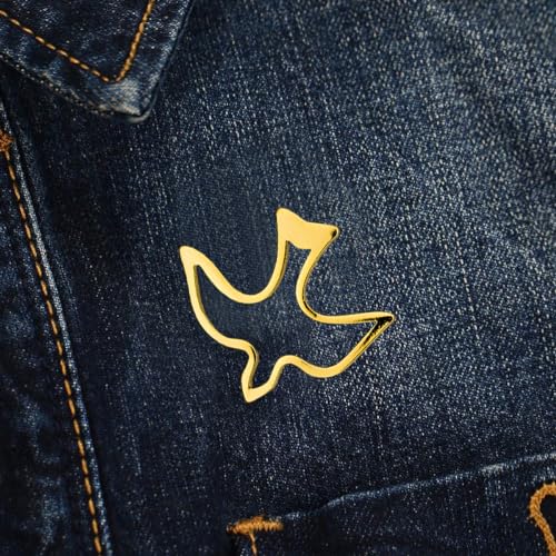 Image of Catholic Town Holy Spirit Dove Lapel Pin, Gold Tone (HSP-G)