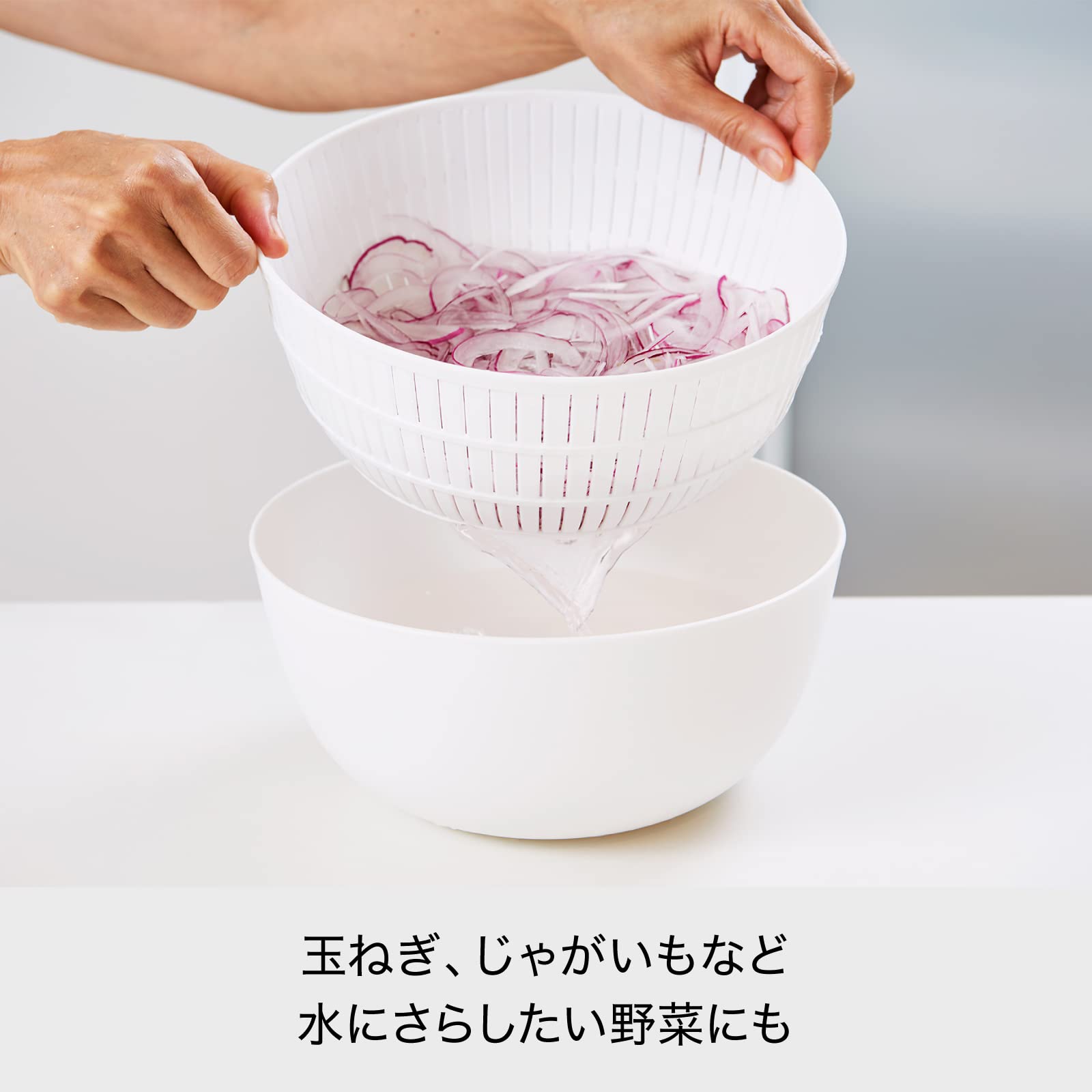 ライクイット 米研ぎにもつかえるザルとボウル Colander&Bowl グレー Amazon.co.jp: ライクイット (like-it) ざる ボウル